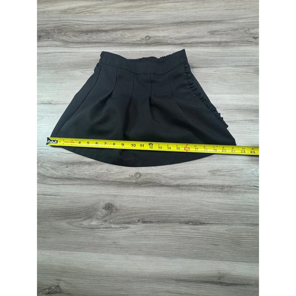 Wonder Nation Girls Black Pleated Ruffle Skort Size 7 WG21100010562‎